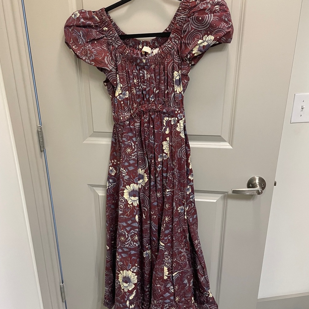 Floral Burgundy Dress